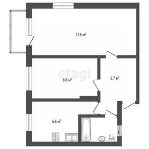 3-к квартира, вторичка, 59м2, 4/5 этаж