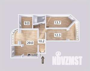 4-к квартира, вторичка, 84м2, 7/9 этаж