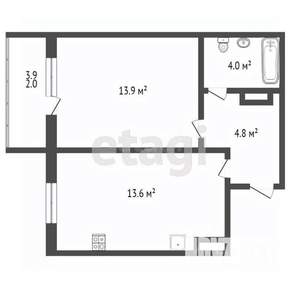 1-к квартира, вторичка, 36м2, 4/10 этаж