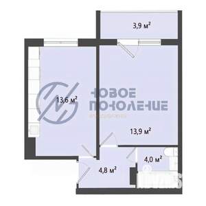 1-к квартира, вторичка, 36м2, 2/10 этаж