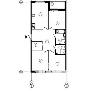 3-к квартира, строящийся дом, 76м2, 3/15 этаж