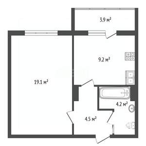 1-к квартира, вторичка, 37м2, 8/8 этаж