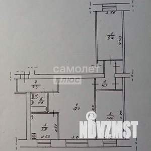 3-к квартира, вторичка, 57м2, 2/3 этаж