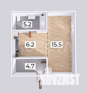 1-к квартира, вторичка, 32м2, 1/5 этаж