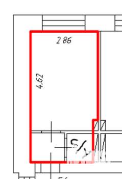 1-к квартира, вторичка, 16м2, 2/5 этаж