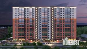 2-к квартира, строящийся дом, 55м2, 2/15 этаж