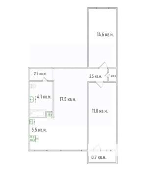 3-к квартира, вторичка, 60м2, 5/5 этаж