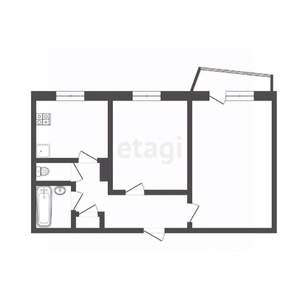 2-к квартира, вторичка, 53м2, 7/9 этаж