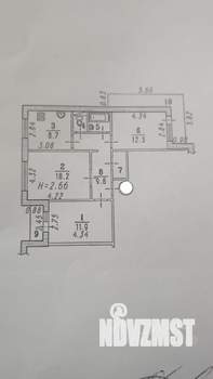 3-к квартира, вторичка, 68м2, 5/12 этаж