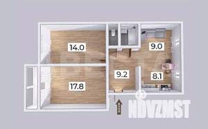 3-к квартира, вторичка, 62м2, 5/5 этаж