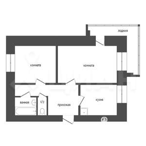 2-к квартира, вторичка, 50м2, 8/12 этаж