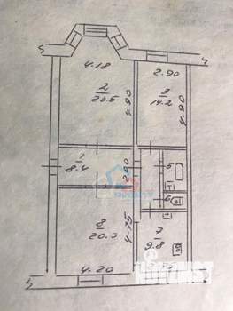 3-к квартира, вторичка, 84м2, 1/3 этаж
