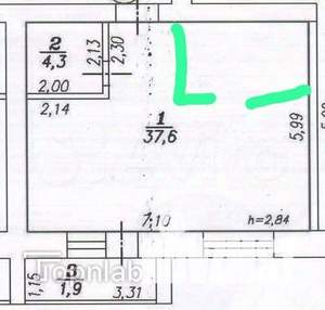 Студия квартира, вторичка, 42м2, 5/9 этаж