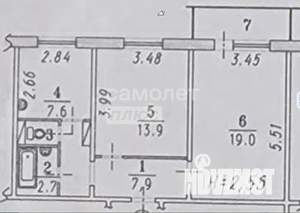 2-к квартира, вторичка, 52м2, 8/10 этаж