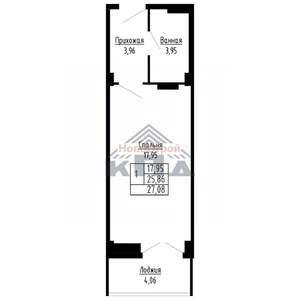 1-к квартира, вторичка, 27м2, 6/16 этаж