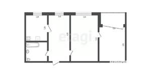 3-к квартира, вторичка, 58м2, 6/9 этаж