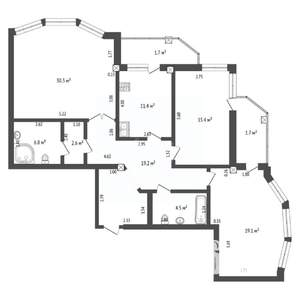 3-к квартира, вторичка, 109м2, 7/10 этаж