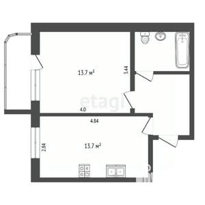 1-к квартира, вторичка, 36м2, 6/10 этаж