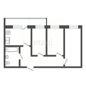 3-к квартира, вторичка, 71м2, 1/5 этаж