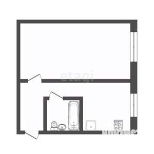 1-к квартира, вторичка, 31м2, 1/5 этаж