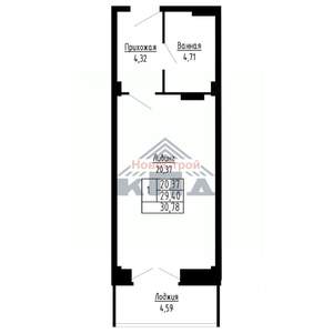 1-к квартира, вторичка, 31м2, 8/16 этаж