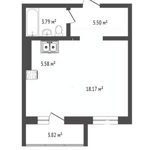 Студия квартира, вторичка, 33м2, 9/10 этаж