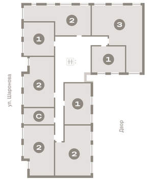 1-к квартира, вторичка, 45м2, 5/16 этаж