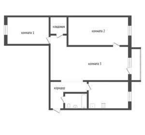 3-к квартира, вторичка, 59м2, 4/5 этаж