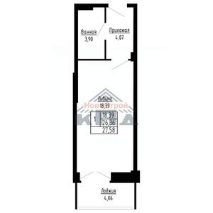 1-к квартира, вторичка, 28м2, 7/16 этаж