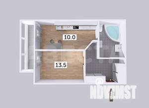 1-к квартира, вторичка, 38м2, 9/9 этаж