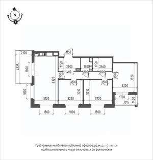 3-к квартира, вторичка, 78м2, 11/12 этаж