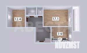 2-к квартира, вторичка, 53м2, 5/5 этаж