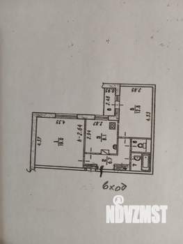 2-к квартира, вторичка, 52м2, 4/12 этаж