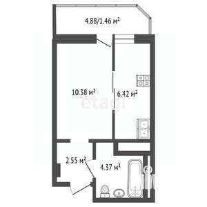 Студия квартира, вторичка, 25м2, 14/16 этаж