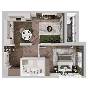 1-к квартира, строящийся дом, 49м2, 6/12 этаж