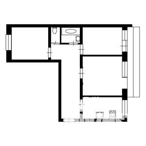 3-к квартира, вторичка, 68м2, 1/9 этаж