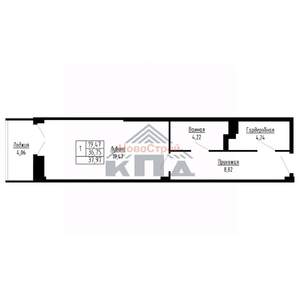 1-к квартира, вторичка, 38м2, 8/16 этаж