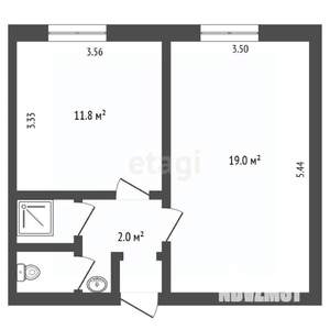 1-к квартира, вторичка, 37м2, 7/9 этаж