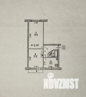 2-к квартира, вторичка, 44м2, 5/5 этаж