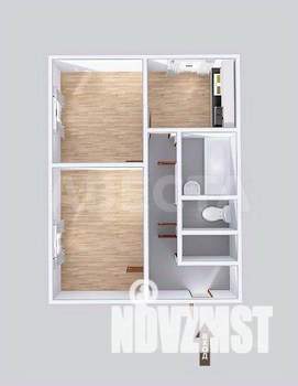 2-к квартира, вторичка, 46м2, 1/2 этаж