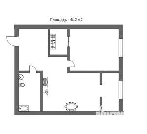 1-к квартира, сданный дом, 48м2, 15/17 этаж