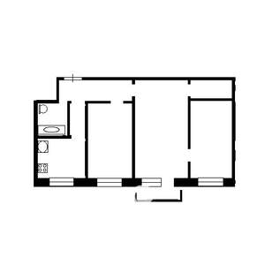 3-к квартира, вторичка, 59м2, 1/9 этаж