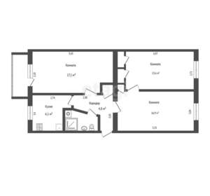 3-к квартира, вторичка, 63м2, 3/5 этаж