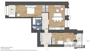 3-к квартира, сданный дом, 83м2, 15/15 этаж