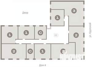 2-к квартира, вторичка, 66м2, 7/9 этаж
