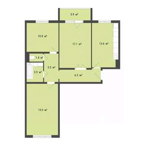 3-к квартира, вторичка, 77м2, 7/10 этаж