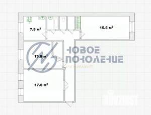 3-к квартира, вторичка, 75м2, 2/4 этаж
