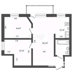 3-к квартира, вторичка, 41м2, 2/3 этаж