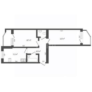 2-к квартира, вторичка, 54м2, 5/9 этаж