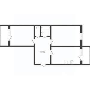 2-к квартира, вторичка, 60м2, 3/9 этаж